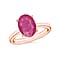 Mozambique Ruby Solitaire Ring in Sterling Silver