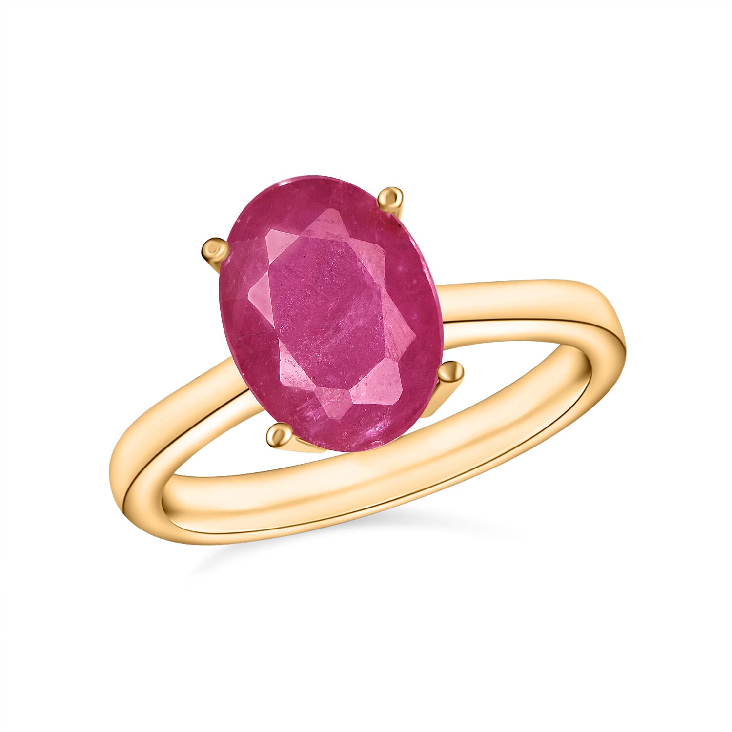 14K Gold AMozambique Ruby Solitaire Ring in Gold