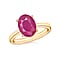 18K Gold AA Mozambique Ruby Solitaire Ring