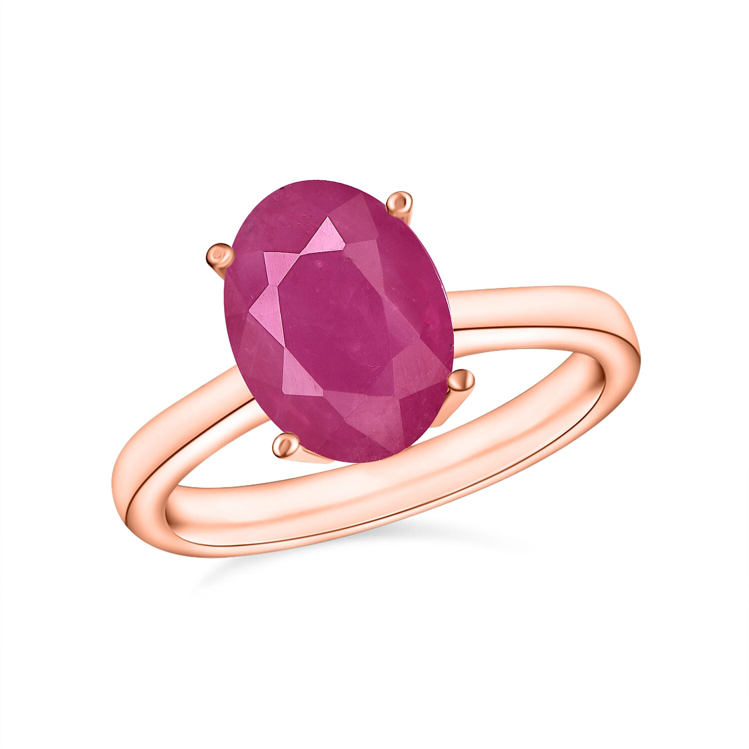 18K Gold AAMozambique Ruby Solitaire Ring in Gold 