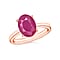 18K Gold AA Mozambique Ruby Solitaire Ring