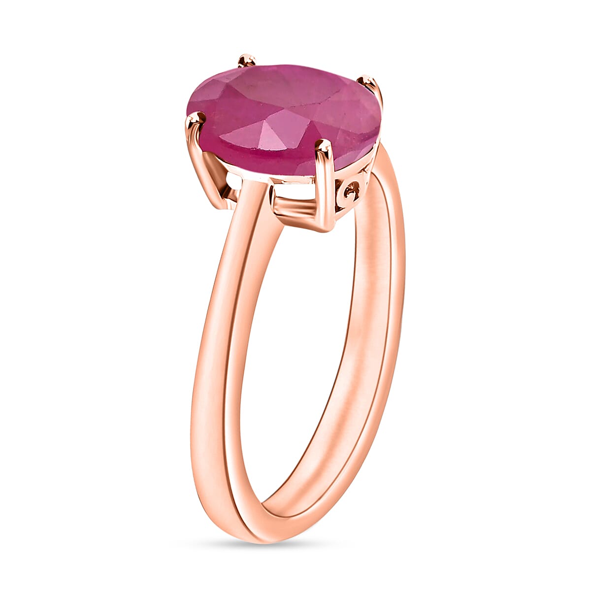 18K Gold AAMozambique Ruby Solitaire Ring in Gold 