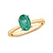 14K Gold A Zambian Emerald Solitaire Ring