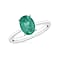 14K Gold Zambian Emerald Solitaire Ring