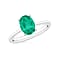 18K Gold Zambian Emerald Solitaire Ring