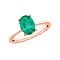 18K Gold Zambian Emerald Solitaire Ring