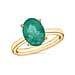 Zambian Emerald Solitaire Ring in Sterling Silver