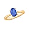 Kanchanaburi Blue Sapphire Solitaire Ring in Sterling Silver