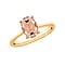 14K Gold Pink Morganite Solitaire Ring