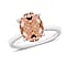 14K Gold AA Pink Morganite Solitaire Ring