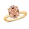 14K Gold AA Pink Morganite Solitaire Ring