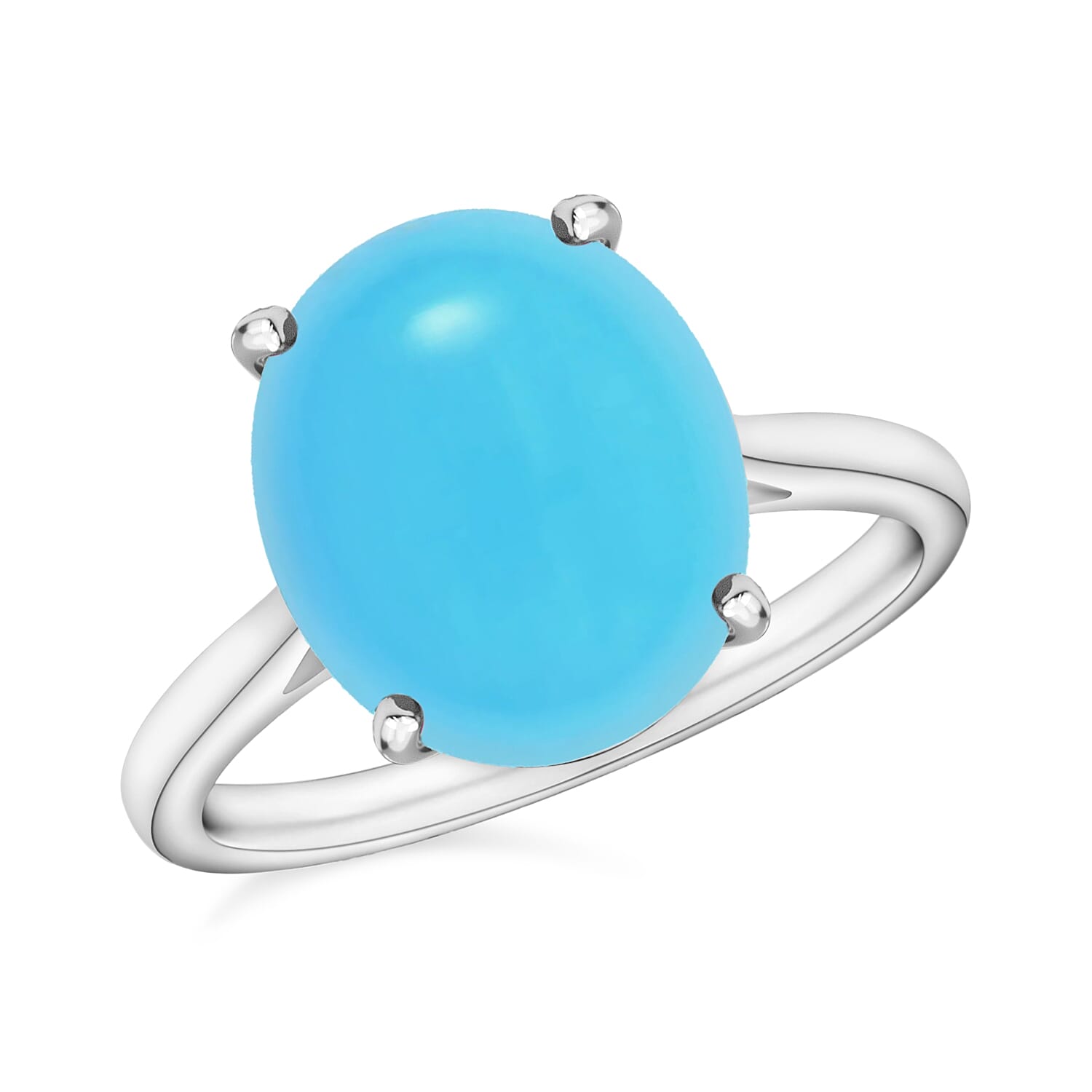 AA Sleeping Beauty Turquoise Solitaire Ring in Sterling Silver