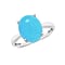 AA Sleeping Beauty Turquoise Solitaire Ring in Sterling Silver