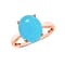 14K Gold AAA Sleeping Beauty Turquoise Solitaire Ring