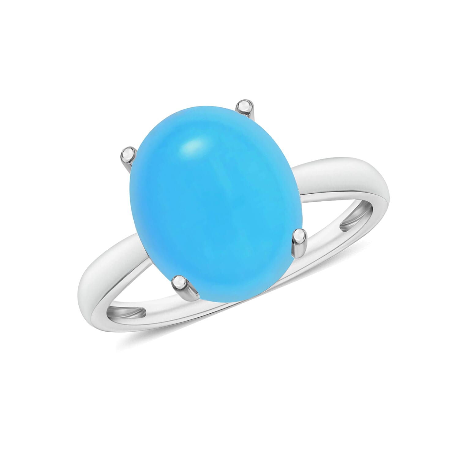 18K Gold AAA Sleeping Beauty Turquoise Solitaire Ring in Gold 