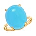 Sleeping Beauty Turquoise Solitaire Ring in Sterling Silver
