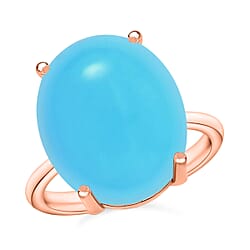 Sleeping Beauty Turquoise Solitaire Ring in Sterling Silver