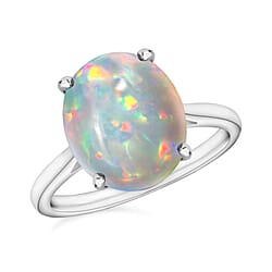 AA Ethiopian Opal Solitaire Ring in Sterling Silver&nbsp;