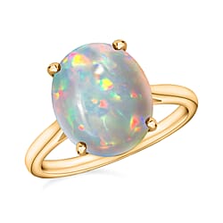 AA Ethiopian Opal Solitaire Ring in Sterling Silver&nbsp;