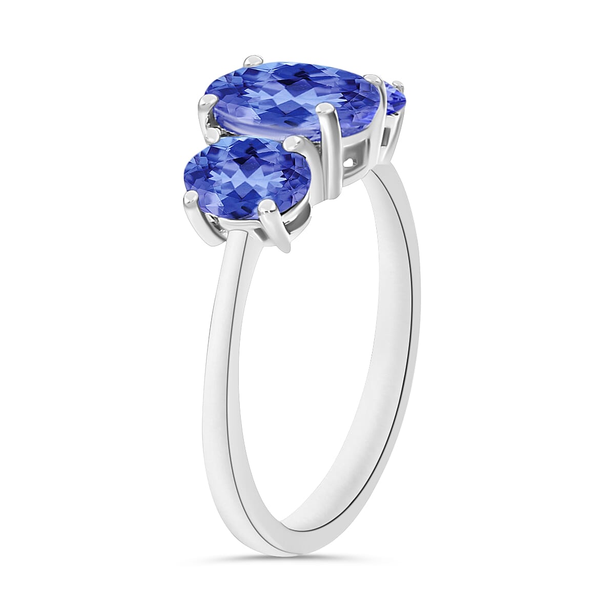 Tanzanite 3 Stone Ring in 14K Gold