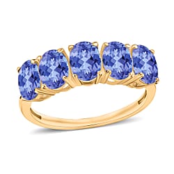 Tanzanite 5 Stone Ring in Sterling Silver