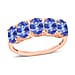 Tanzanite 5 Stone Ring in Sterling Silver