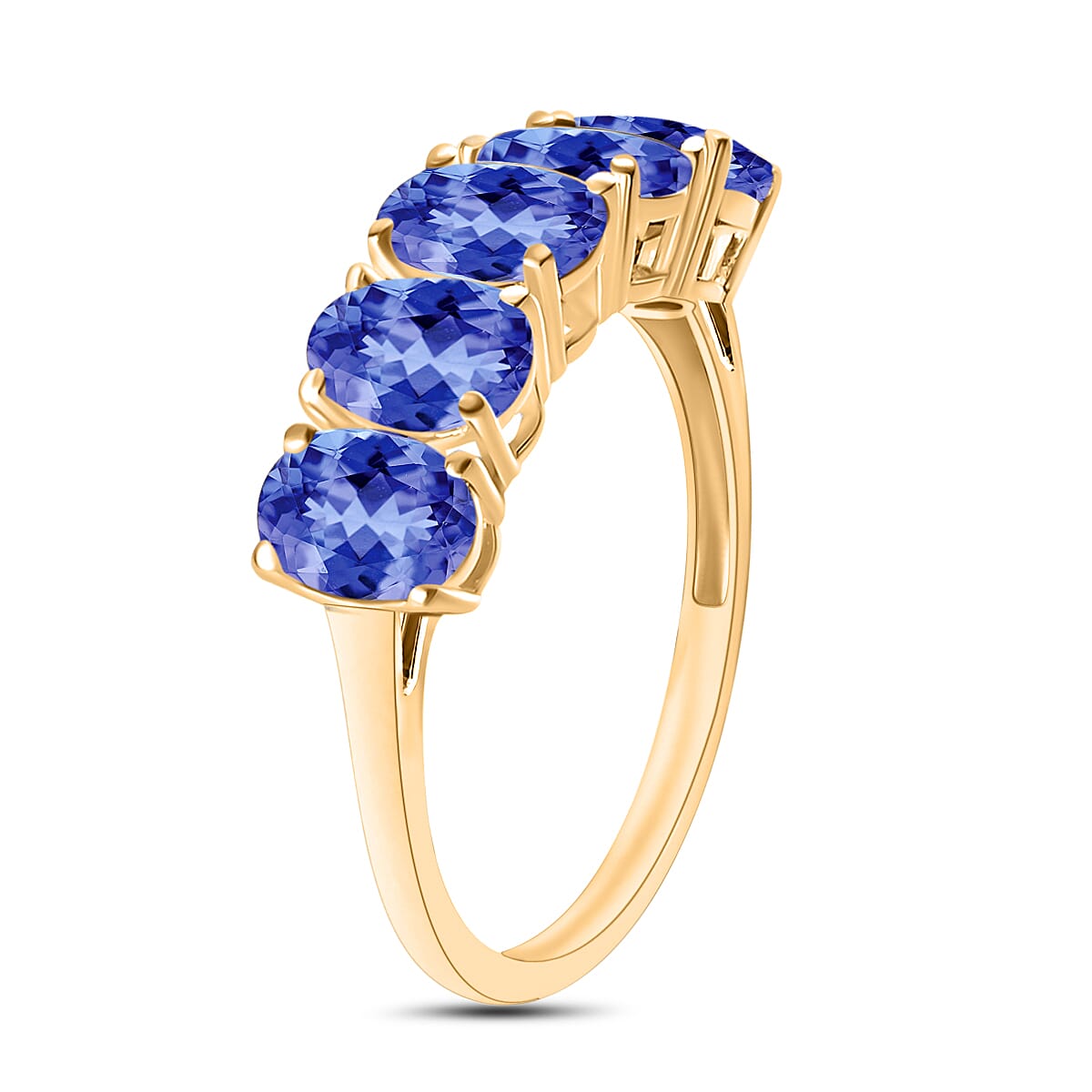 Tanzanite 5 Stone Ring in 14K Gold