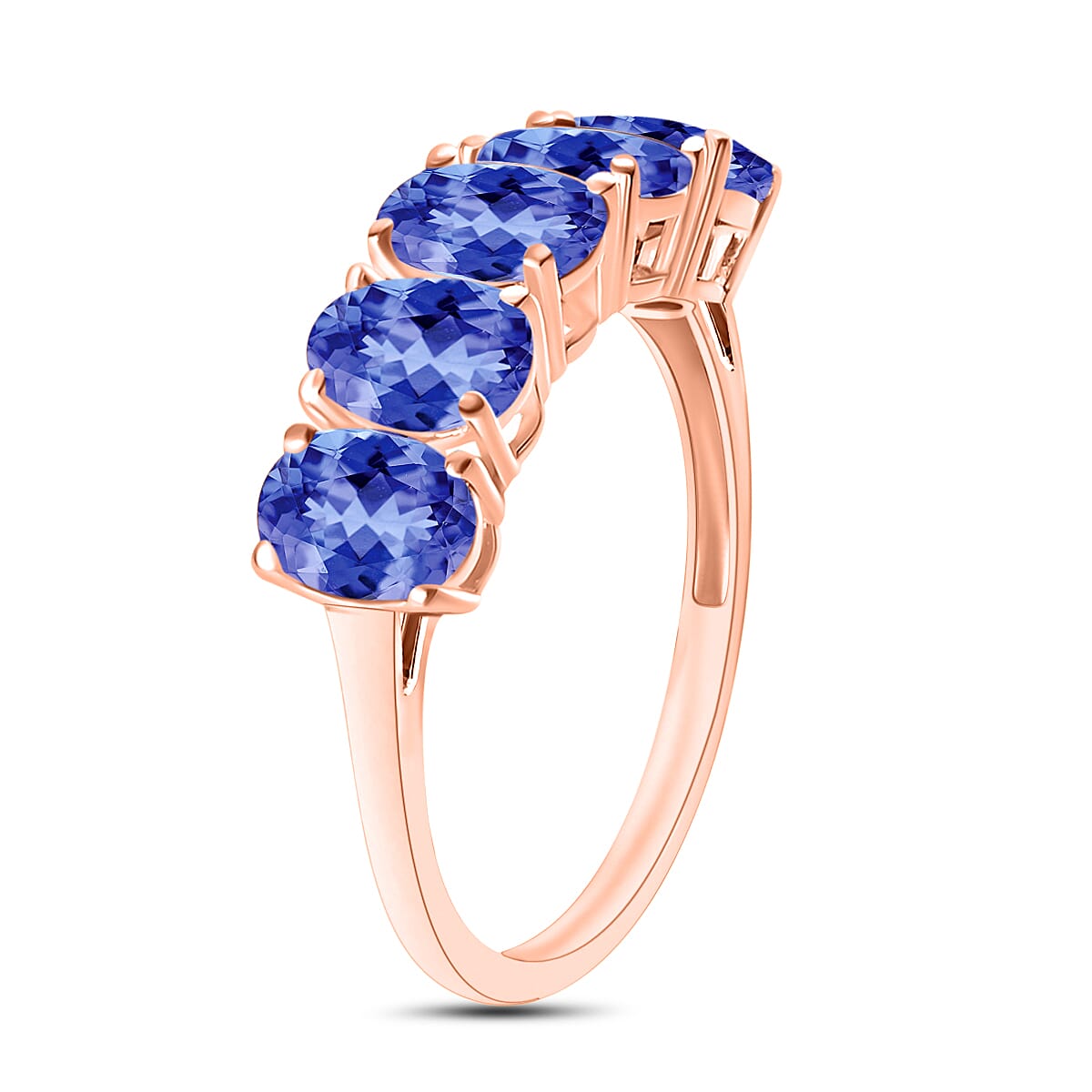 Tanzanite 5 Stone Ring in 14K Gold
