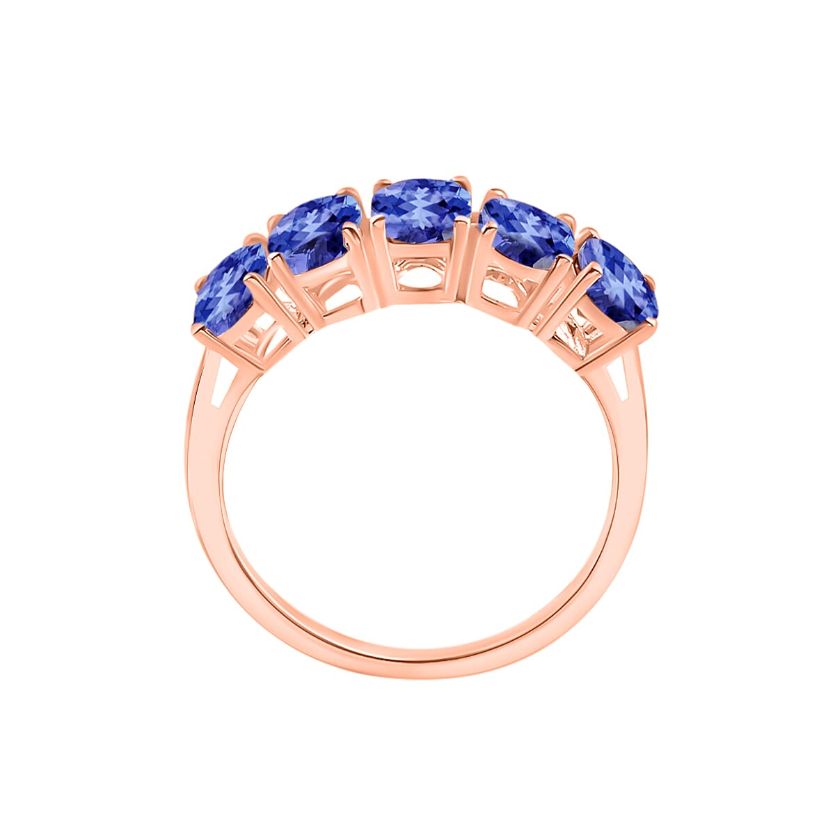 Tanzanite 5 Stone Ring in 14K Gold