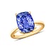 14K Gold AA Tanzanite Solitaire Ring in Gold