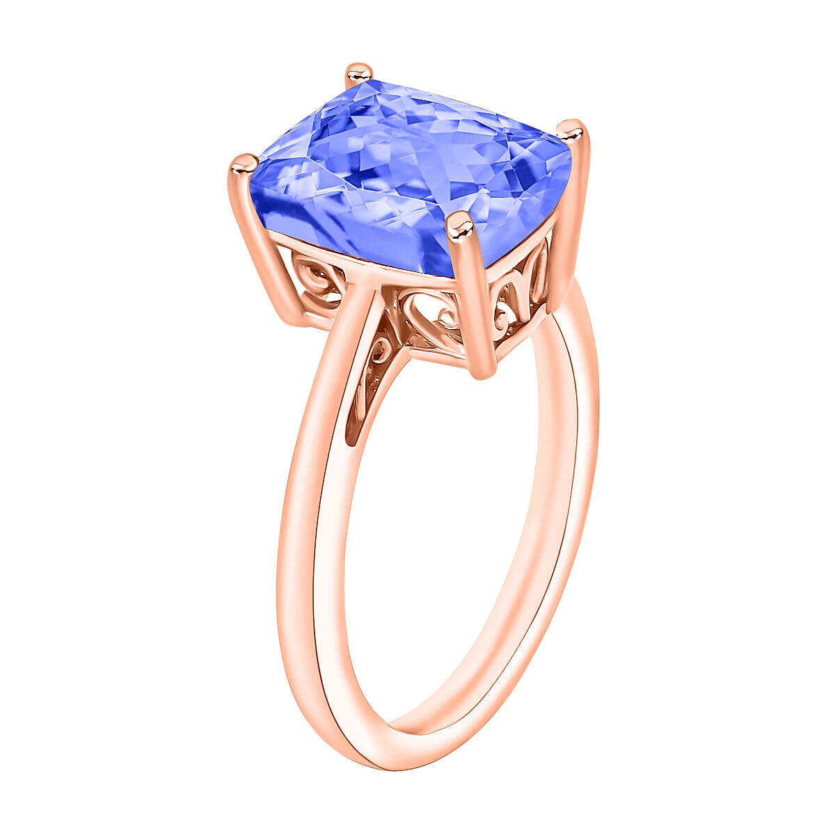 14K Gold AA Tanzanite Solitaire Ring in Gold