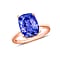 18K Gold AAA Tanzanite Solitaire Ring in Gold