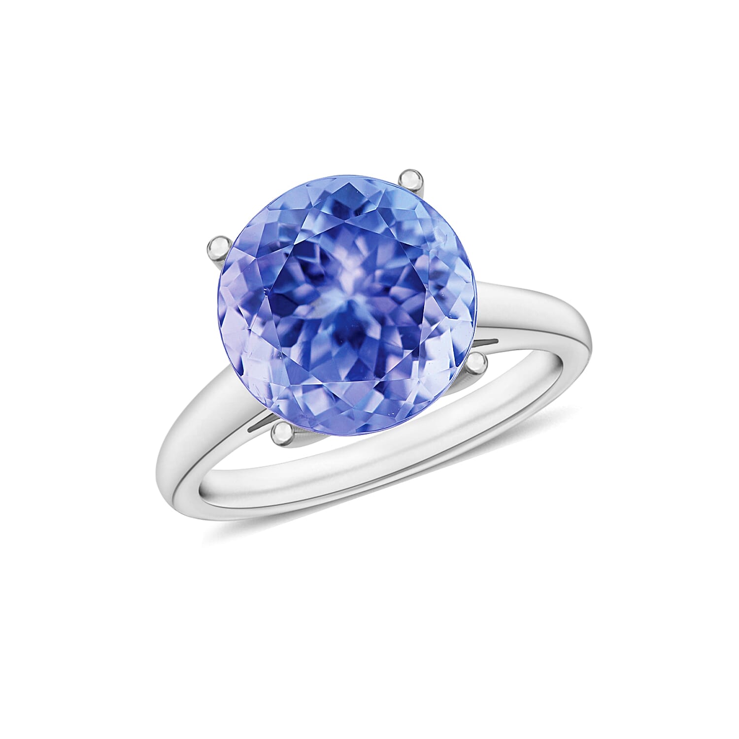 Tanzanite Solitaire Ring in Sterling Silver