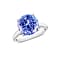 Tanzanite Solitaire Ring in Sterling Silver