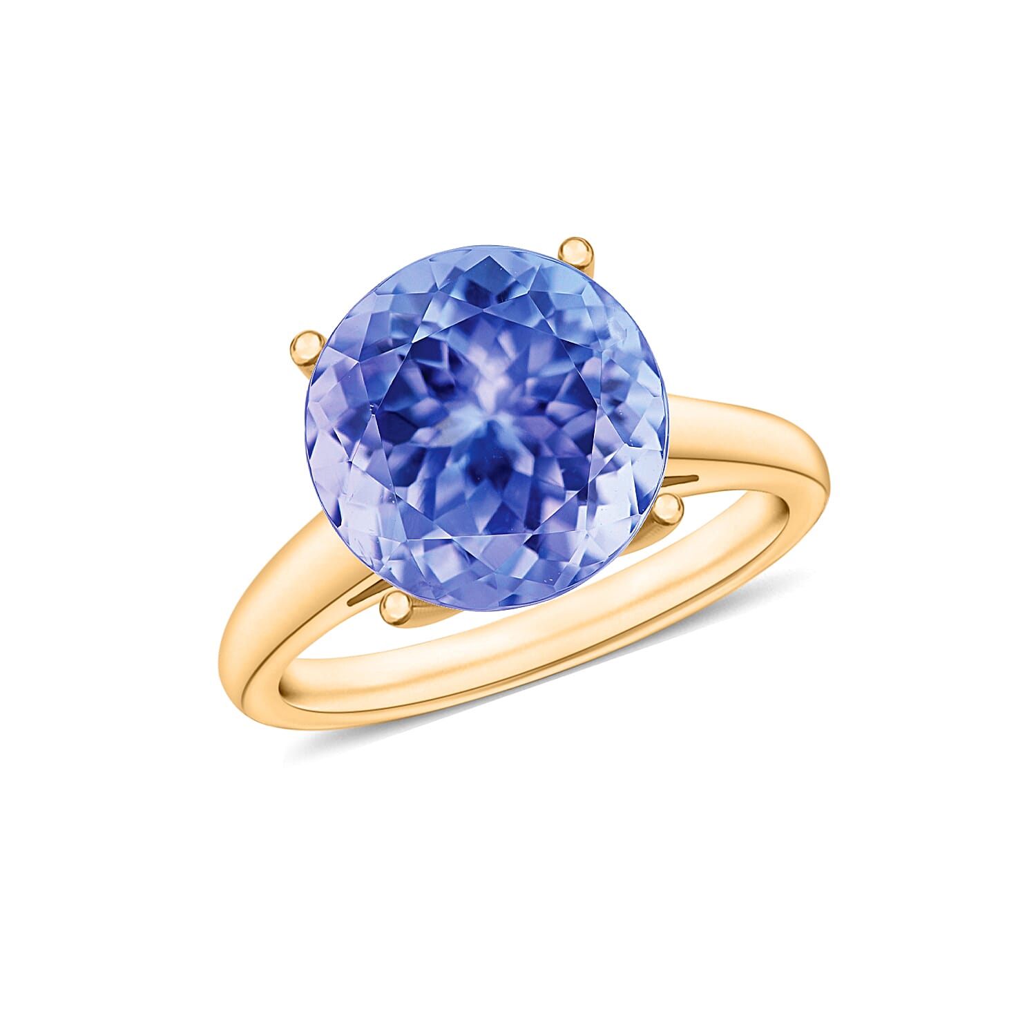 Tanzanite Solitaire Ring in Sterling Silver