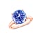 Tanzanite Solitaire Ring in Sterling Silver