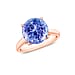 Tanzanite Solitaire Ring in Sterling Silver