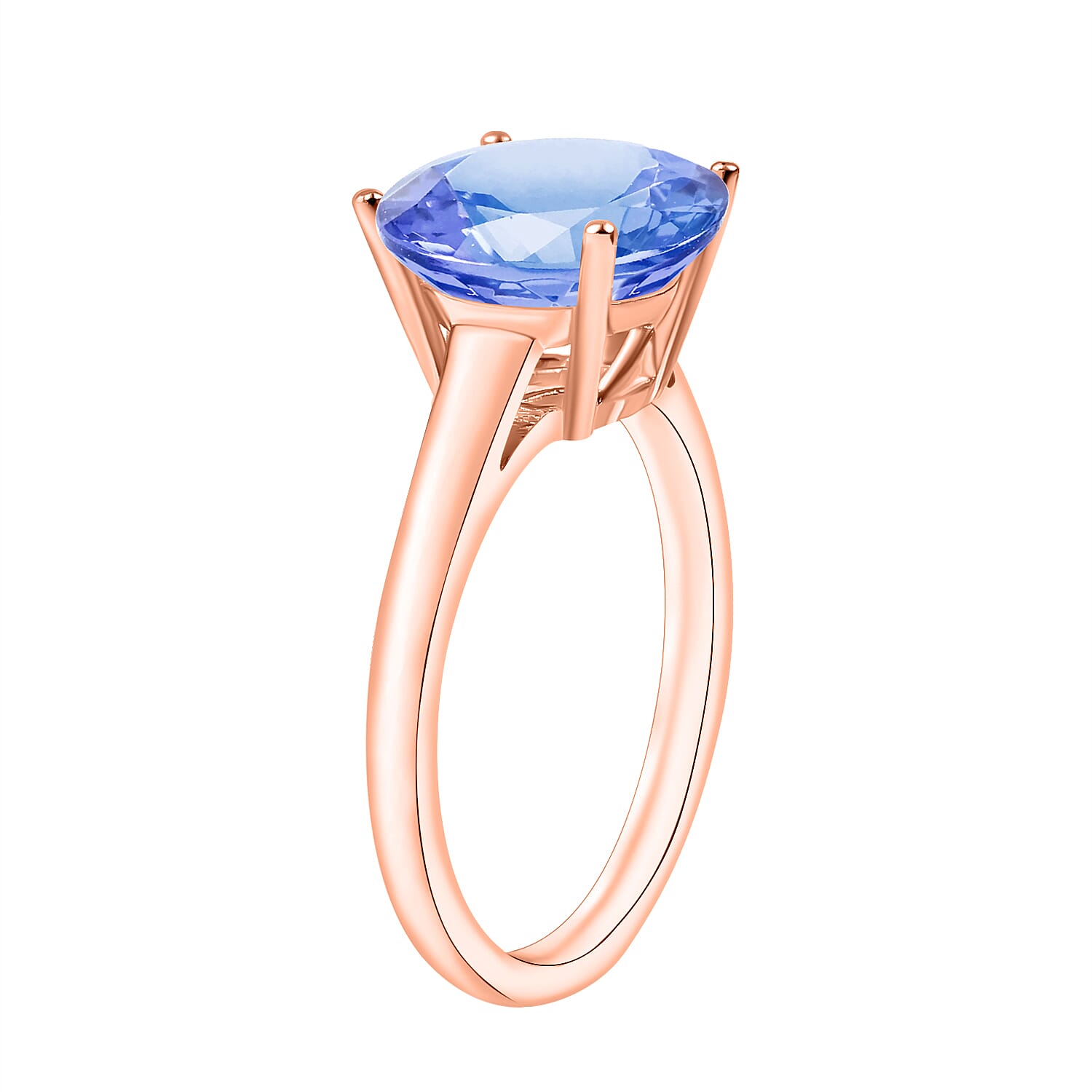 Tanzanite Solitaire Ring in Sterling Silver