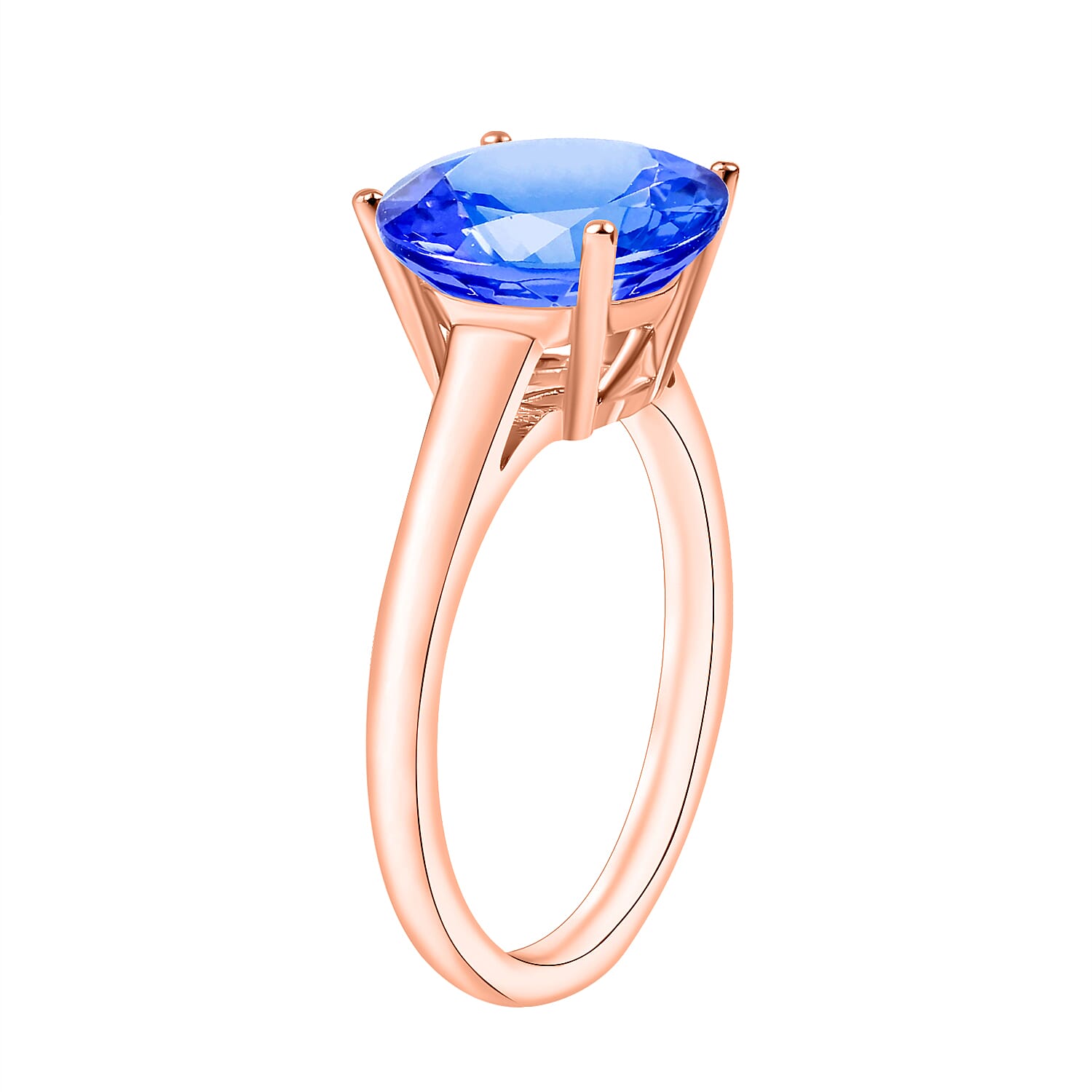 14K Gold AA Tanzanite Solitaire Ring in Gold