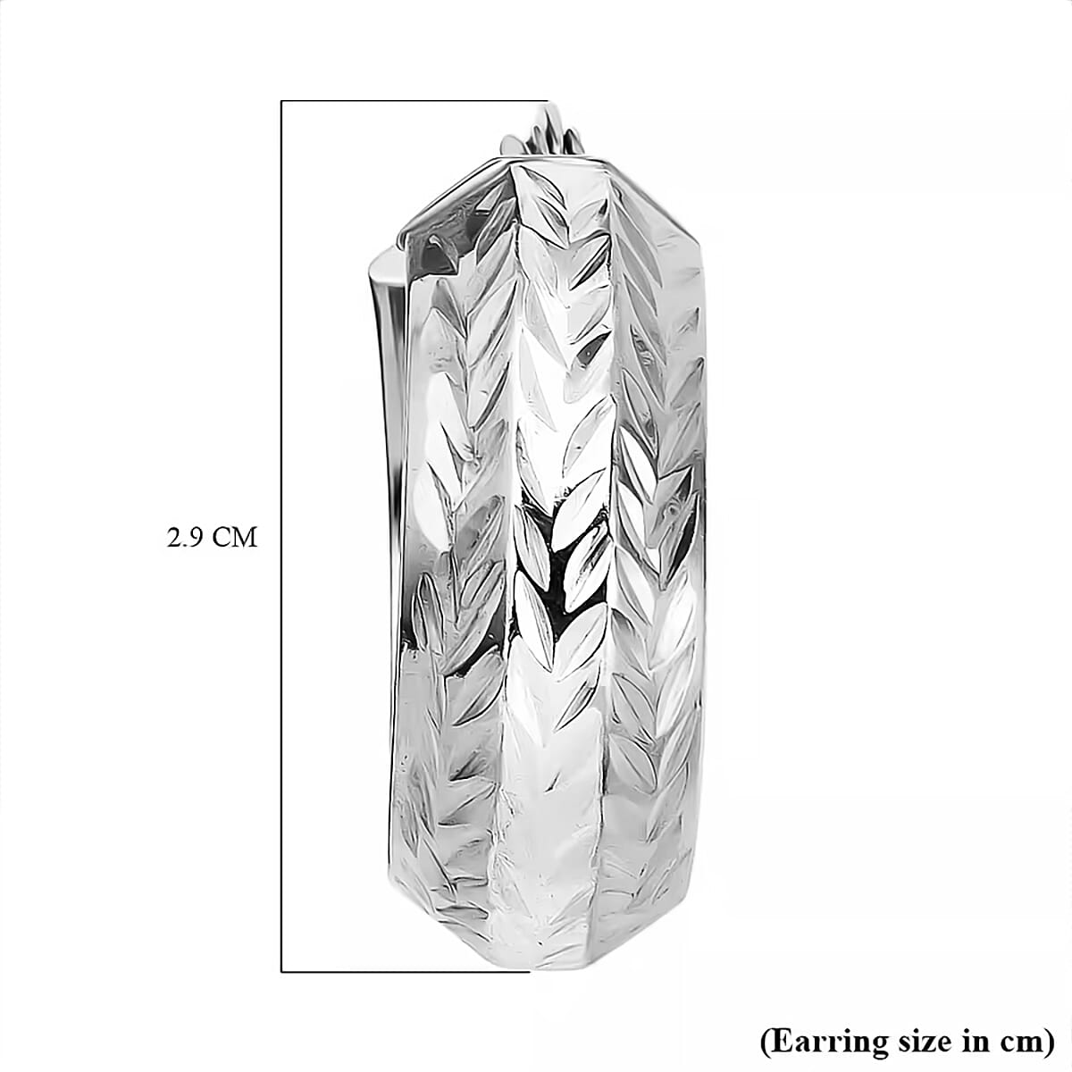 NY Close Out Rhodium Overlay Sterling Silver Earring With Clasp