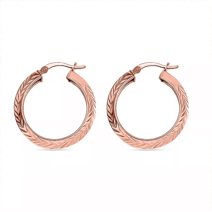 NY Close Out Rose Gold Plated Sterling Silver Earring With Clasp