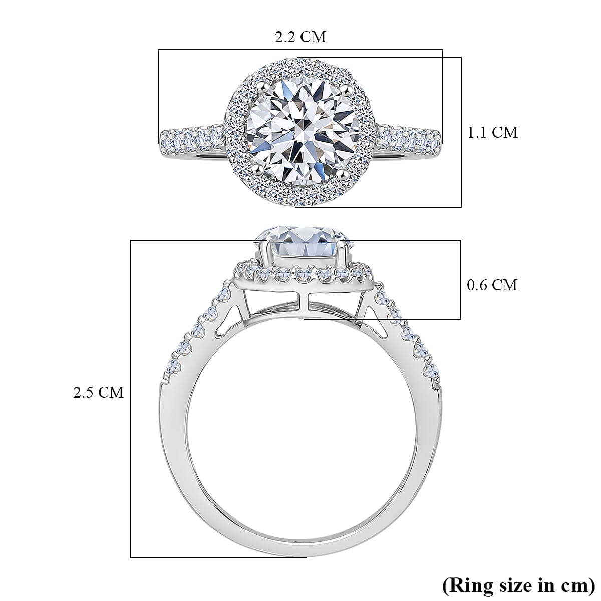 Luxuriant Diamond 950 Platinum (VS-G-H) Lab Grown Diamond Ring 2.00 Ct.