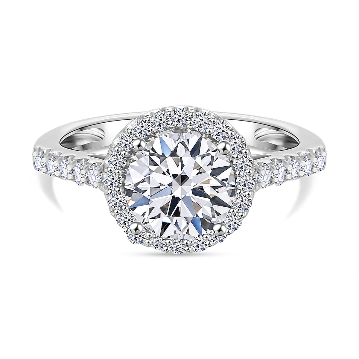 LUXURIANT 950 Platinum SGL Certified (VS/G-H) Lab Grown Diamond Ring 2 Ct.