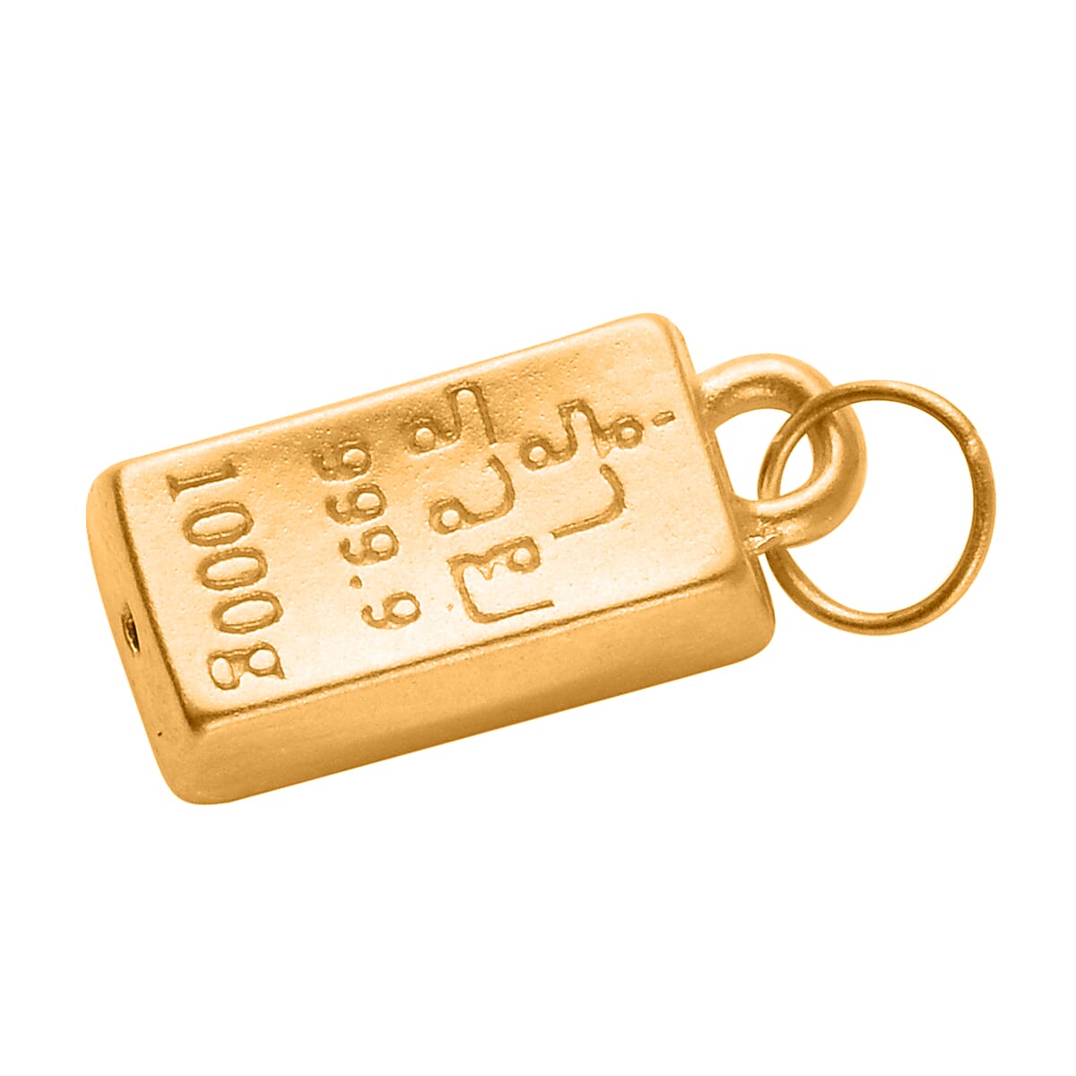 24K Yellow Gold Bar Pendant