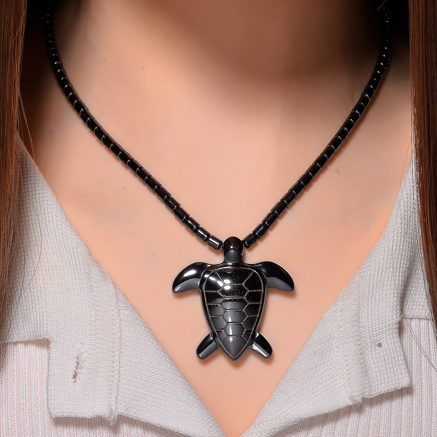 Hematite Necklace (Size - 20) With Screw Barrel Clasp 238.0 Ct.