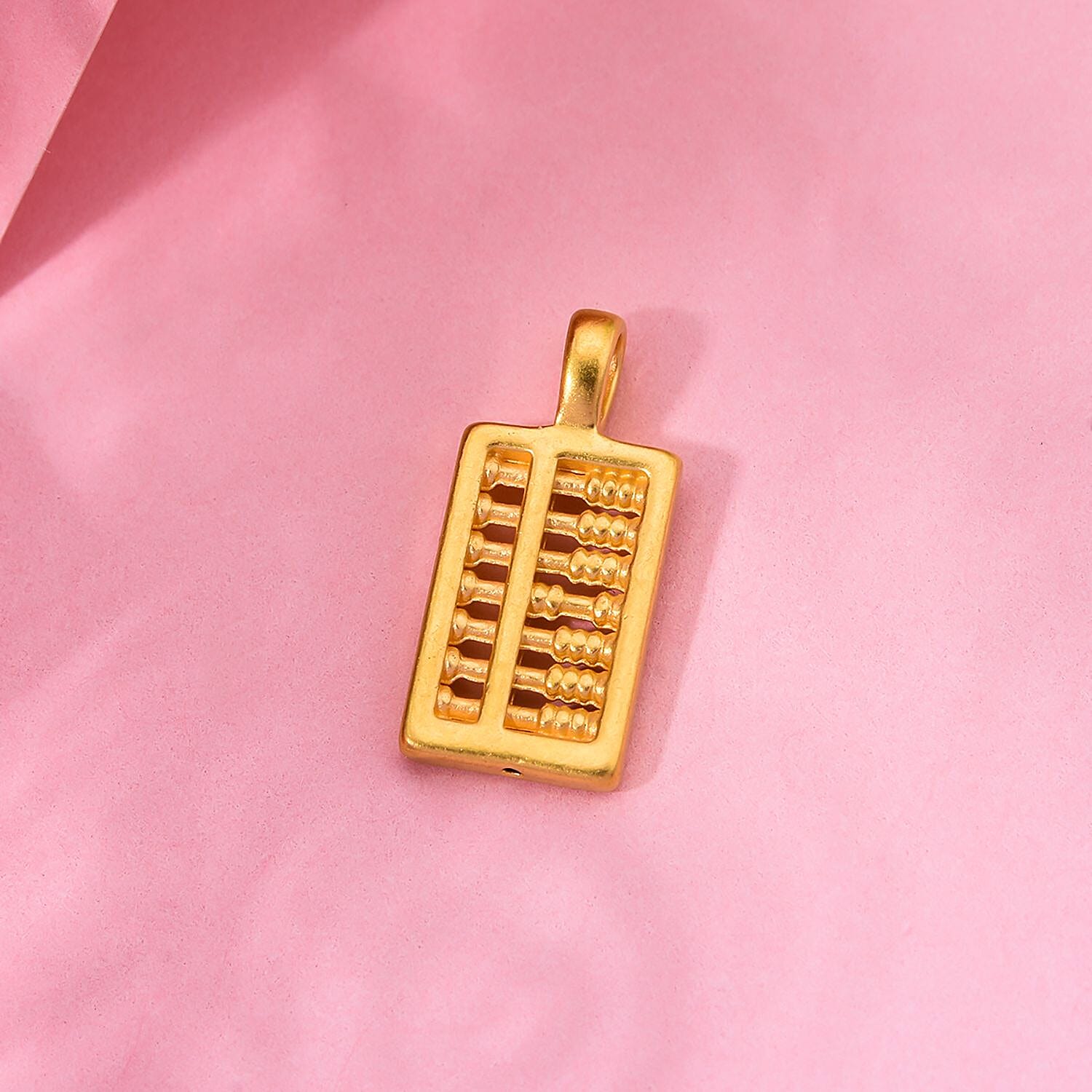 24K Yellow Gold Abacus Pendant