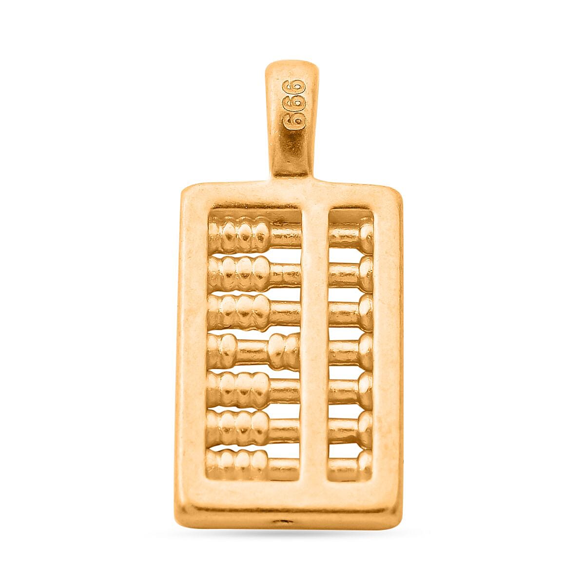 24K Yellow Gold Abacus Pendant