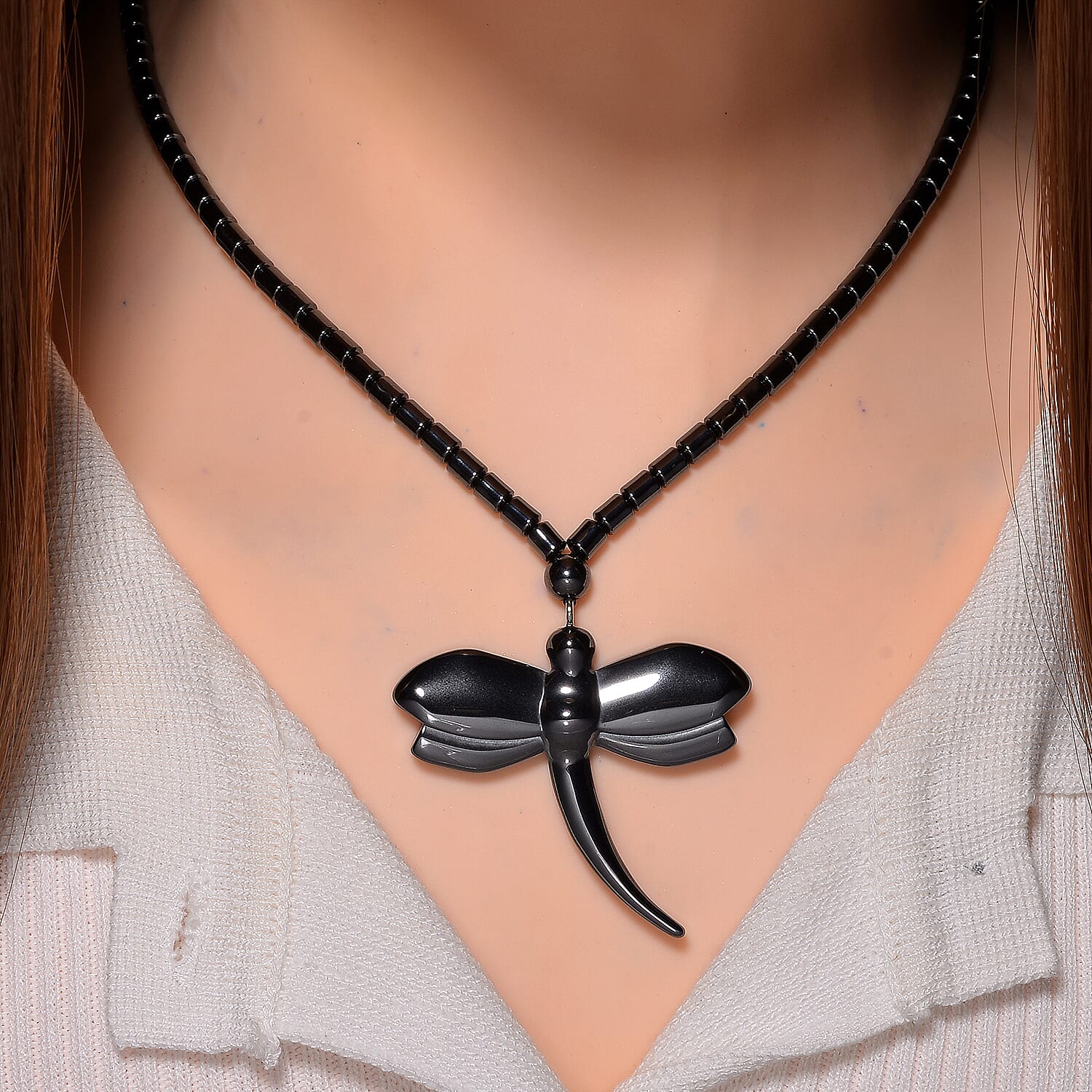 Hematite Necklace (Size - 20) With Screw Barrel Clasp 204.00 Ct.