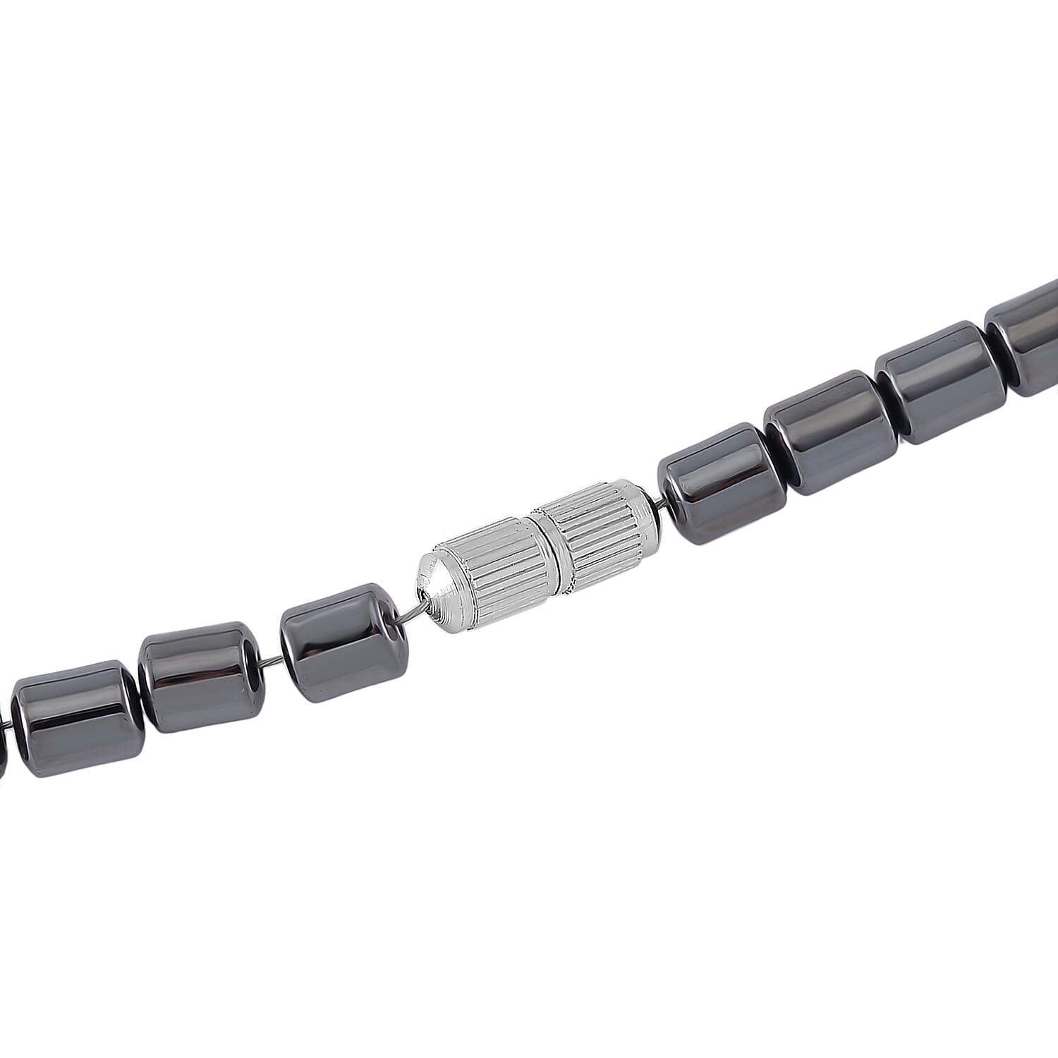 Hematite Necklace (Size - 20) With Screw Barrel Clasp 204.00 Ct.