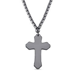 Hematite Necklace (Size - 20) With Screw Barrel Clasp 168.00 Ct.